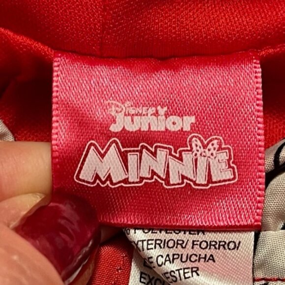 Disney Junior  NWT Girl's Red Minnie Mouse Jacket With Hood Ears Bows Size 6 - Picture 13 of 13